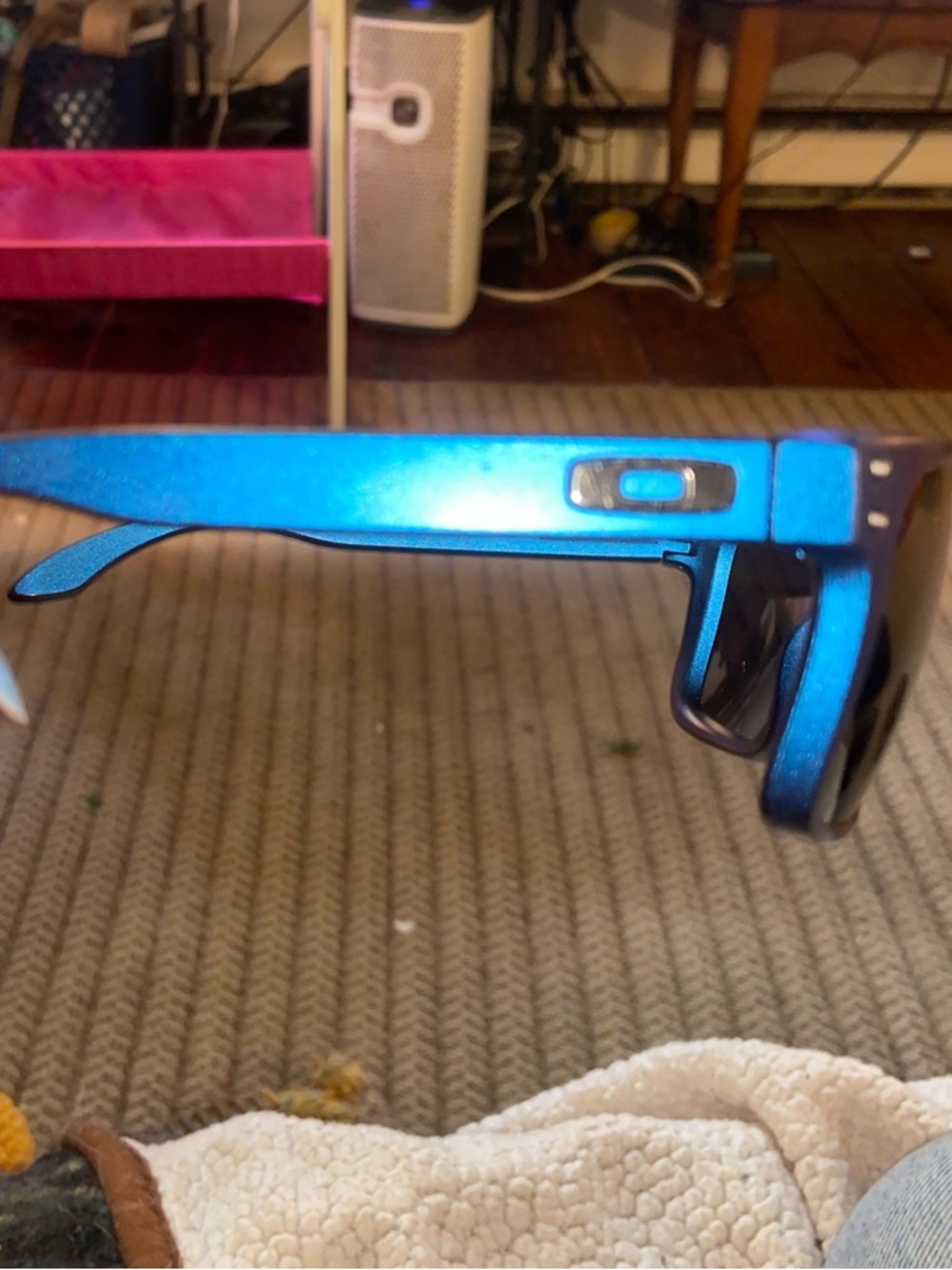 Oakley Metallic Blue Frame Sunglass Temples